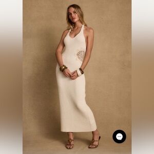 Knit & Crochet Halter Maxi Dress